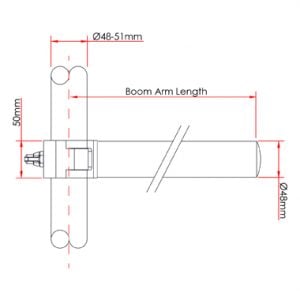 Boom Arms Polished 500mm